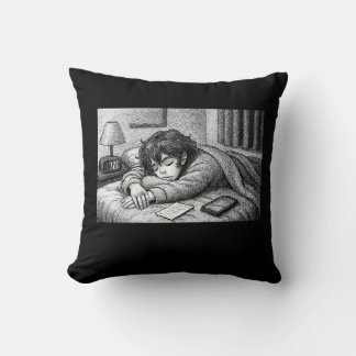 Melting Into Bed • Aesthetic Throw Pillow Kussen