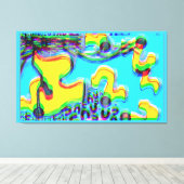 Melting Memphis Vibes III Canvas Afdruk (Insitu (Houten vloer))