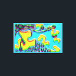 Melting Memphis Vibes III Canvas Afdruk<br><div class="desc">Melting Memphis Vibes III.  2026,  Ken Gage.  Digital art: abstract.</div>