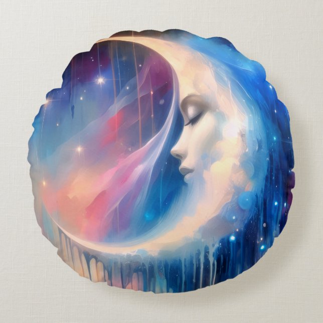 Melting Moonlight Sierkussen Rond Kussen (Voorkant)