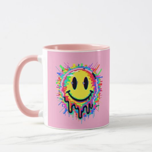 Melting Multicolor Painted Face Mug Design Mok (Links)