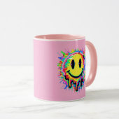 Melting Multicolor Painted Face Mug Design Mok (Voorkant rechts)