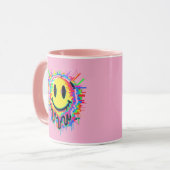 Melting Multicolor Painted Face Mug Design Mok (Voorkant links)