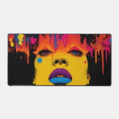 Melting Neon Muse – Psychedelic Pop Art Portrai Bureaumat (Voorkant)