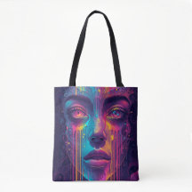 Melting Reality Canvas tas – Trippy Psychedelic Ne