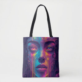 Melting Reality Canvas tas – Trippy Psychedelic Ne