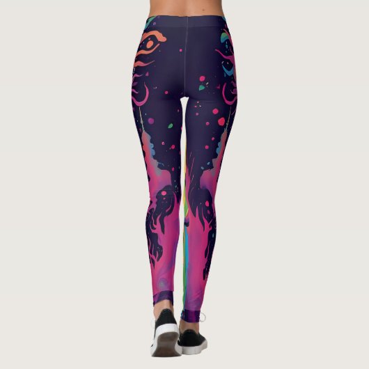 Melting Reality Leggings – Trippy Psychedelic Art  (Achterkant)
