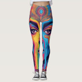 Melting Reality Leggings – Trippy Psychedelic Art  (Voorkant)