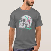 Melting Skull- Unique Art with Vibrant Turquoise T-shirt (Voorkant)