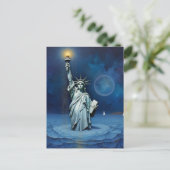 Melting Statue of Liberty Briefkaart (Staand voorkant)