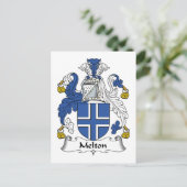 Melton Family Crest Briefkaart (Staand voorkant)