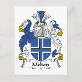 Melton Family Crest Briefkaart (Voorkant)