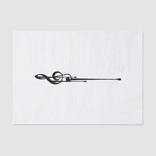 MELTPOINT WHITE Hot Black G-Clef Tissuepapier (Voorkant)