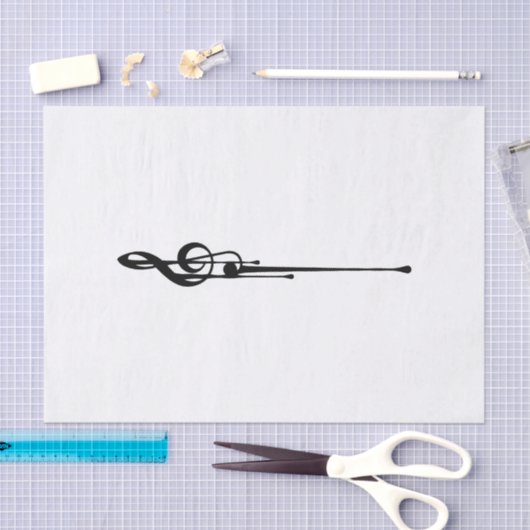 MELTPOINT WHITE Hot Black G-Clef Tissuepapier (Craft)