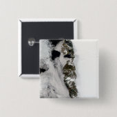 Meltwatervijvers langs de Groenlandse westkust Vierkante Button 5,1 Cm (Voorkant /achterkant)