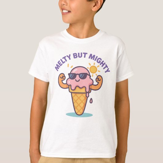 Melty But Mighty – Grappig IJs Zomer T-shirt (Voorkant)