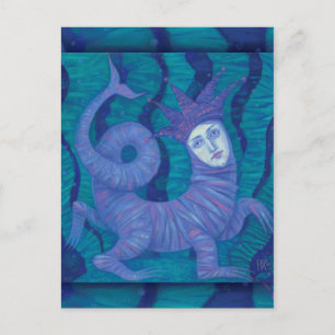 Melusine, Melusina, fantasie, surrealistisch, wate Briefkaart