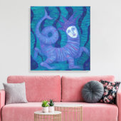 Melusine, Melusina, fantasie, surrealistisch, wate Canvas Afdruk (Insitu (Woonkamer))