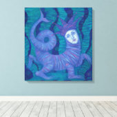 Melusine, Melusina, fantasie, surrealistisch, wate Canvas Afdruk (Insitu (Houten vloer))