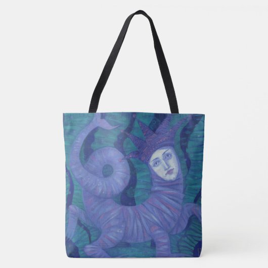 Melusine, Melusina, fantasie, surrealistisch, wate Tote Bag (Voorkant)