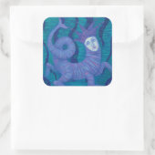 Melusine, Melusina, fantasie, surrealistisch, wate Vierkante Sticker (Tas)