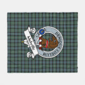 Melville Clan Badge Tartan Pset Fleece Deken (Voorkant (Horizontaal))
