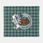 Melville Hunting Clan Badge Tartan Pset Fleece Deken (Voorkant (Horizontaal))