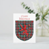 Melville Tartan Scottish Play Lion Rampant Briefkaart (Staand voorkant)