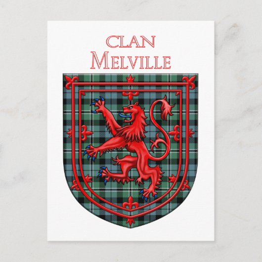 Melville Tartan Scottish Play Lion Rampant Briefkaart (Voorkant)