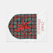 Melville Tartan Scottish Play Lion Rampant Fleece Deken (Voorkant (Horizontaal))