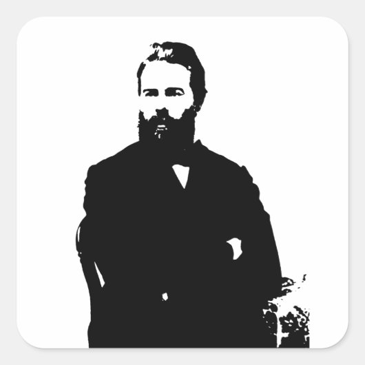 Melville Vierkante Sticker (Voorkant)