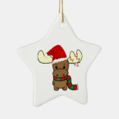 Melvin Moose As Santa Keramisch Ornament (Rechts)