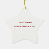 Melvin Moose As Santa Keramisch Ornament (Achterkant)