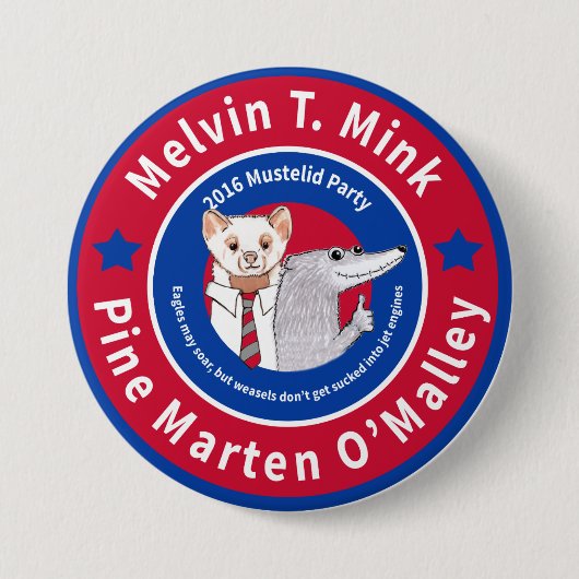 Melvin T. Mink campagne knop Ronde Button 7,6 Cm (Voorkant)