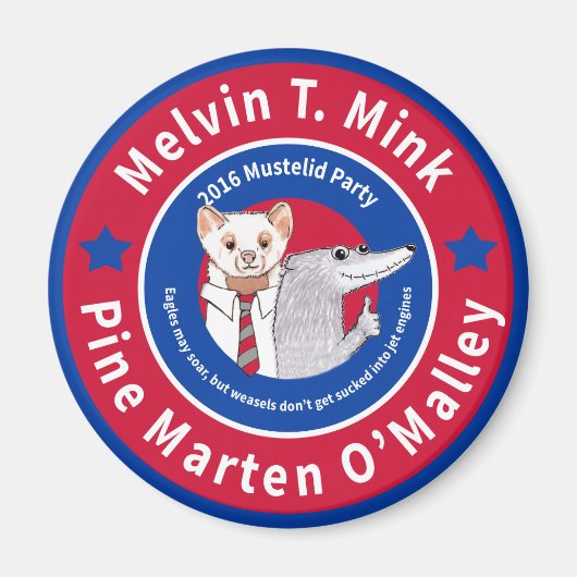 Melvin T. Mink magneet (Voorkant)