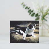 Melvin the Cat Fine Art Briefkaart (Staand voorkant)
