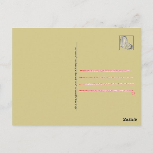 Melvin the Cat Fine Art Briefkaart (Achterkant)