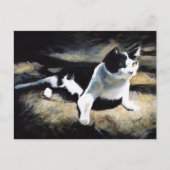 Melvin the Cat Fine Art Briefkaart (Voorkant)