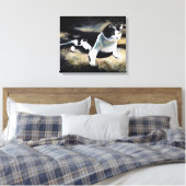 Melvin the Cat Fine Art Canvas Afdruk (Insitu (Slaapkamer))
