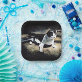 Melvin the Cat Fine Art Papieren Bordje (Feest)