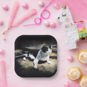 Melvin the Cat Fine Art Papieren Bordje (Feest)