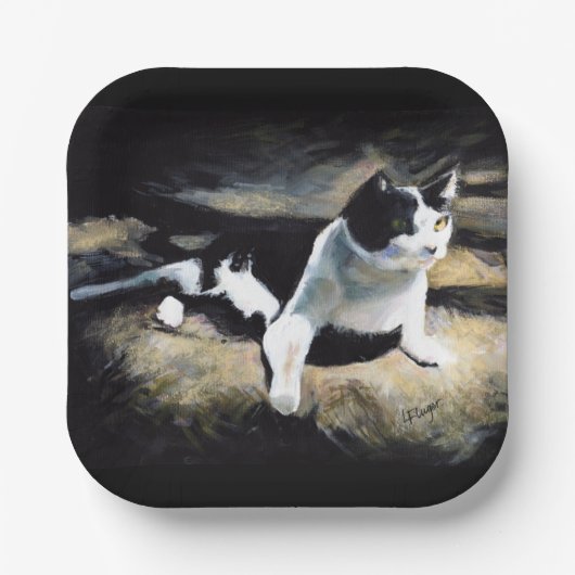 Melvin the Cat Fine Art Papieren Bordje (Voorkant)