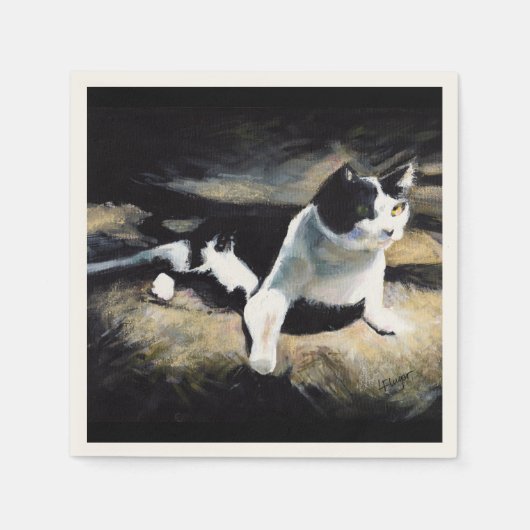 Melvin the Cat Fine Art Servet (Voorkant)