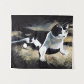 Melvin the Cat Fine Art Wandkleed (Voorkant (horizontaal))