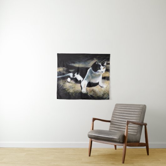 Melvin the Cat Fine Art Wandkleed (In Situ (horizontaal))