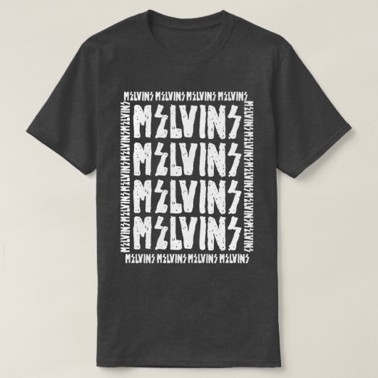 Melvins lettertype omgekeerd t-shirt (Design voorkant)