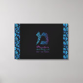 Mem Hebreeuws Letter Bat Mitzvah Memory Sign-In Bo Canvas Afdruk (Voorkant)
