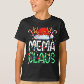 Mema Claus Christmas Lights Pajama Family Matching T-shirt (Voorkant)