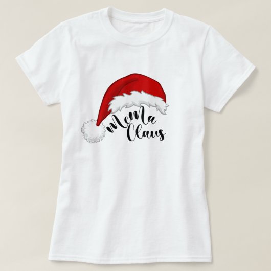 Mema Claus kerstkerstkerstkerstman T-Shirt (Design voorkant)