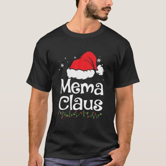 Mema Claus Kerstmis familie Pajama komt overeen me T-shirt (Voorkant)